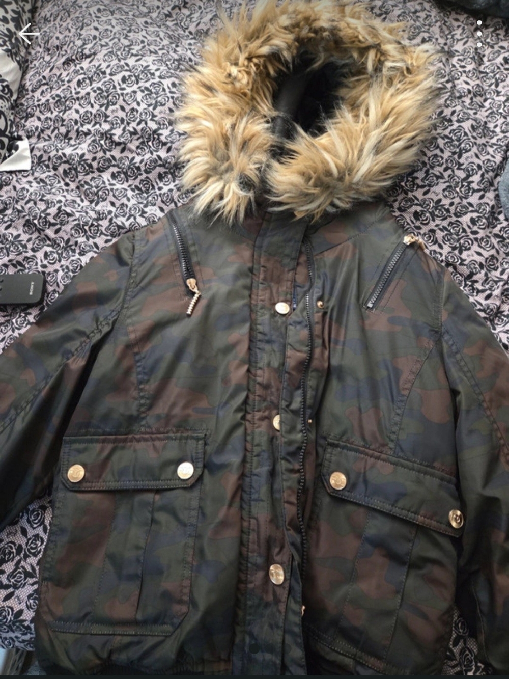 Rocawear Faux Fur Camo Jacket